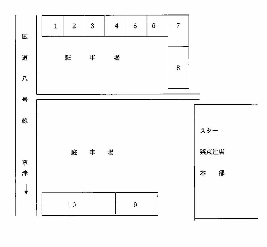 スター栗東辻店　テナント棟の間取り