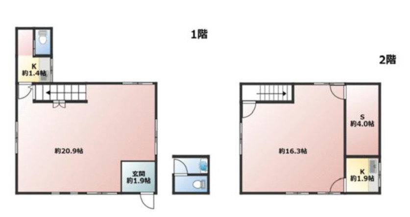 下田口貸土地・建物の間取り