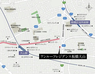 【地図】 | ワンルーフレジデンス板橋大山
