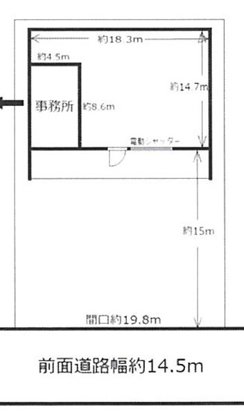 近江八幡市多賀町倉庫の区画図