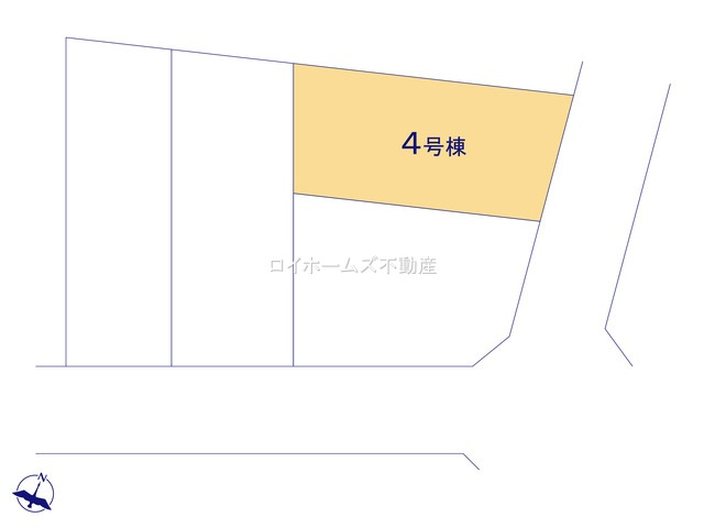 【区画図】 | 一宮市苅安賀１丁目17-2『仲介料無料』新築戸建て | 4号棟