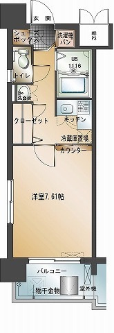 新品家具付きマンション渡辺通4(KaGood福岡)の間取り