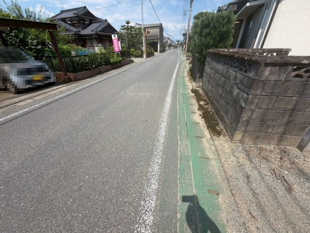 久留米市草野町紅桃林　中古戸建　の前面道路含む現地写真