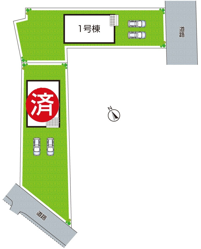★彦根市芹町　第1期　新築一戸建ての区画図|全2区画