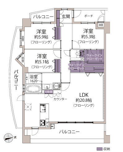 【間取り】 | パレスト藤崎南☆仲介手数料無料☆