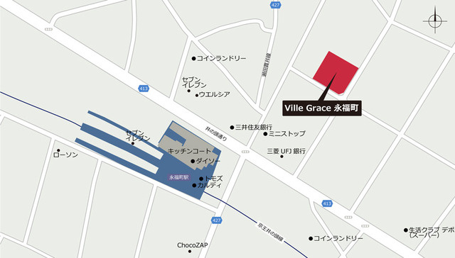 Ｖｉｌｌｅ　Ｇｒａｃｅ永福町の地図