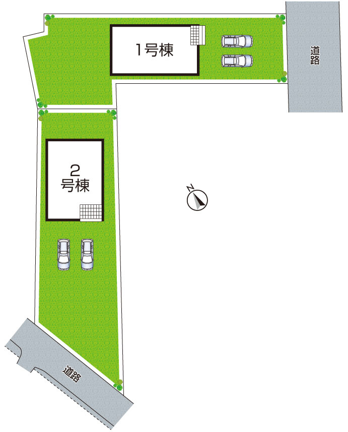 彦根市芹町　第1期　新築一戸建ての区画図|全2区画