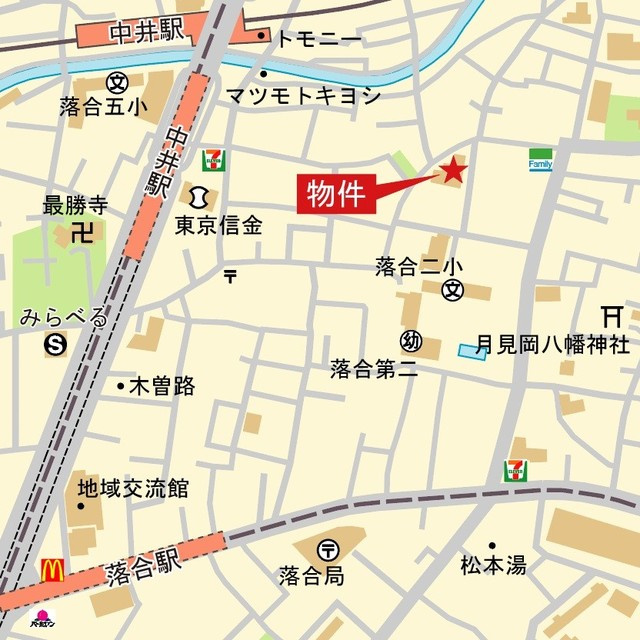 スピティ落合の地図
