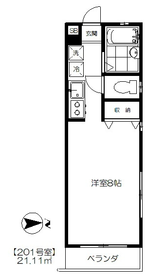 大田区上池台１丁目のアパートの間取り