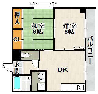 ハイツ中山の間取り