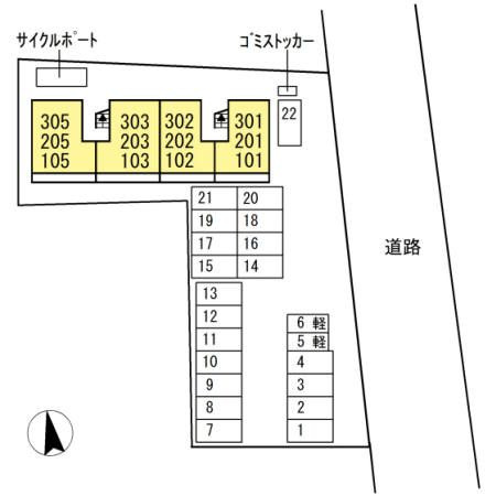 ボナール下硯川の区画図