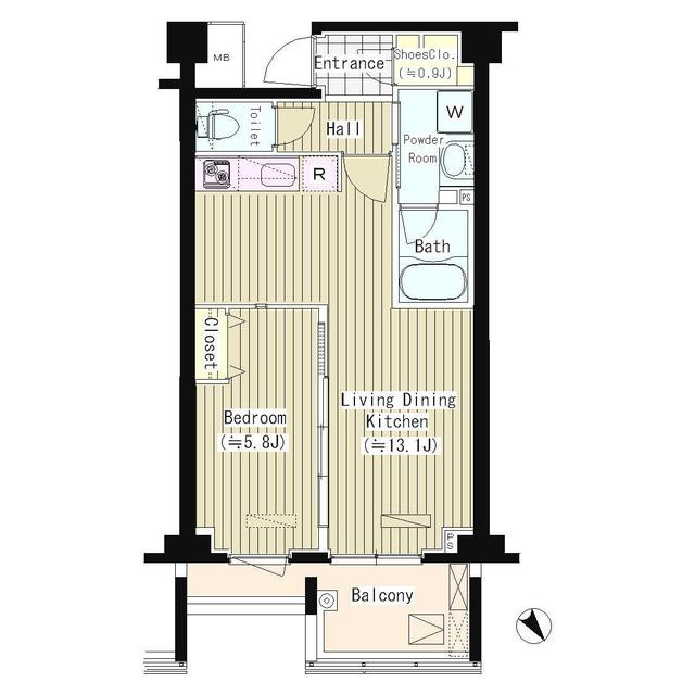 ＰＲＩＭＥ　ＵＲＢＡＮ　東中野　ＣＯＵＲＴの間取り