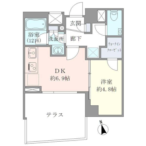 ＥＶＥＲＴＯＷ　ＣＨＯＪＡＭＡＲＵの間取り