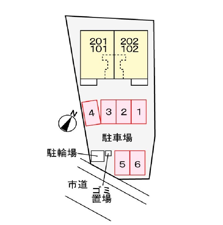 クラール東村　Ｋの駐車場