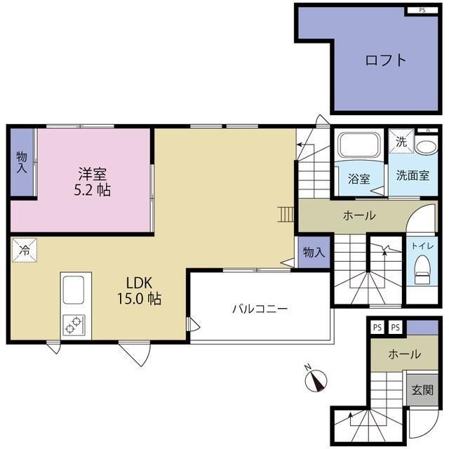 Casa市宿通りの間取り