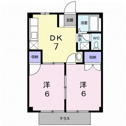 ハイツ中休場の間取り