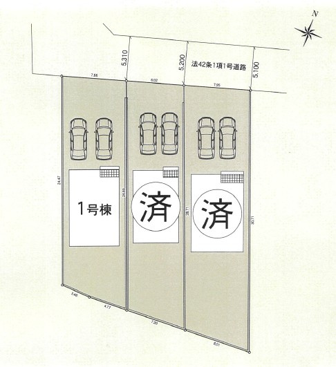 【区画図】 | 山北町山北　新築戸建て　残1棟　JR線「山北駅」徒歩19分