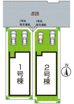 尼崎市西難波町　第2期　新築一戸建ての区画図|全2区画
