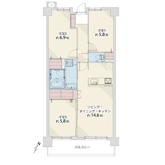 【間取り】 | エスポワール平和☆仲介手数料無料☆