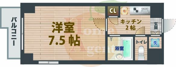 【間取り】 | ルーブル新中野 | 1Kのお部屋です。