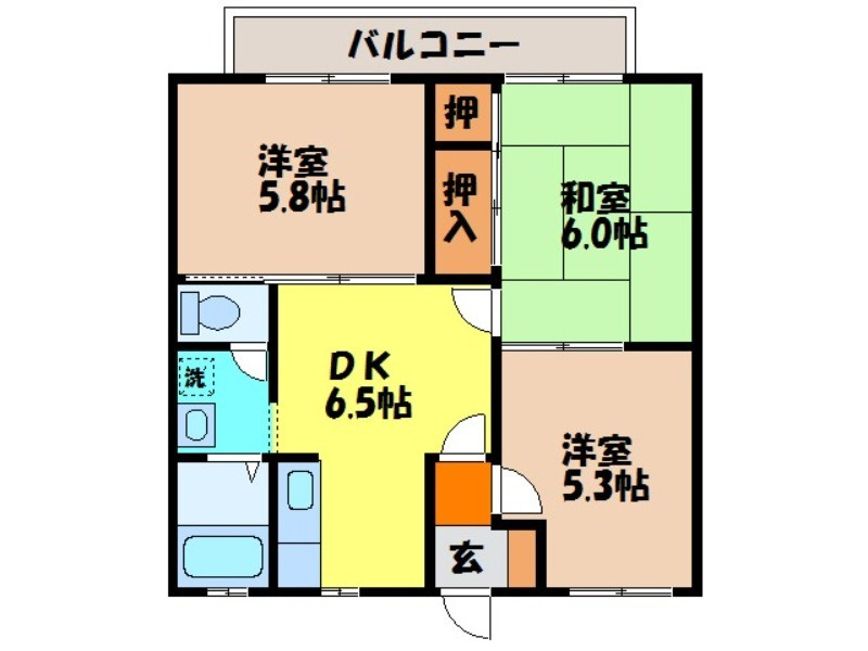フレグランスセフィロE棟の間取り