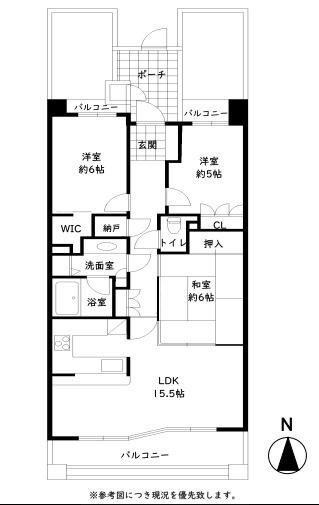 御影山手シティハウスの間取り