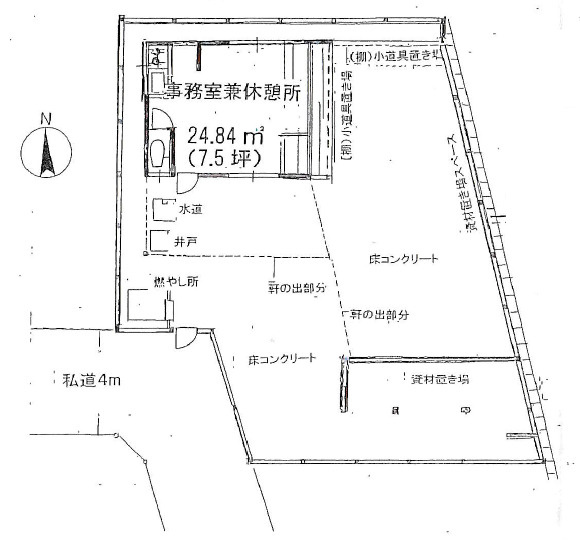 千葉市若葉区多部田町の倉庫の間取り