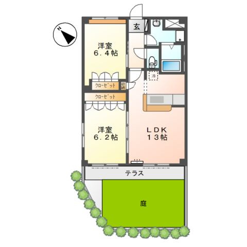 メゾンひばりヶ丘壱番館の間取り