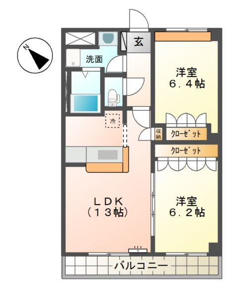 メゾンひばりヶ丘弐番館の間取り