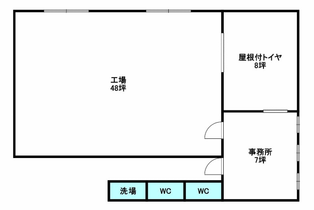来迎寺貸工場の間取り
