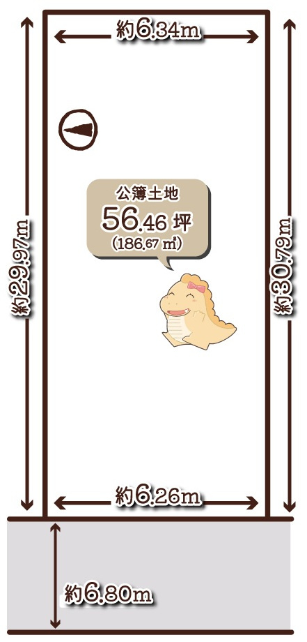 納所町　建築条件無土地の区画図