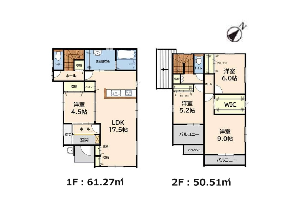 太宰府市坂本1丁目第2-2棟（1号棟）の間取り
