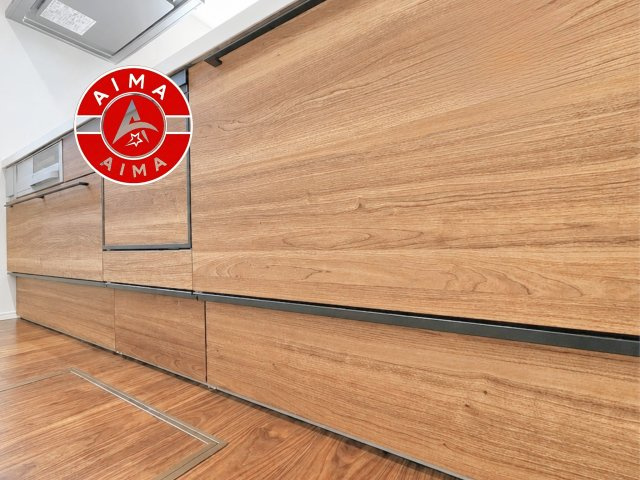 太宰府市坂本1丁目第2-2棟（2号棟）の内観：施工例|キッチン。グリル・食器洗い乾燥機・浄水器も完備。