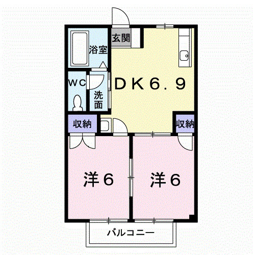スカイハイツ木屋瀬の間取り