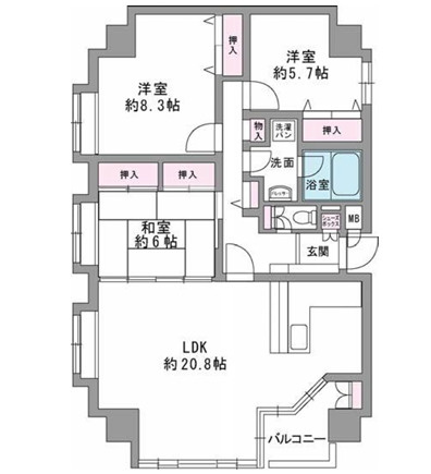 【間取り】 | セイワパレス四天王寺