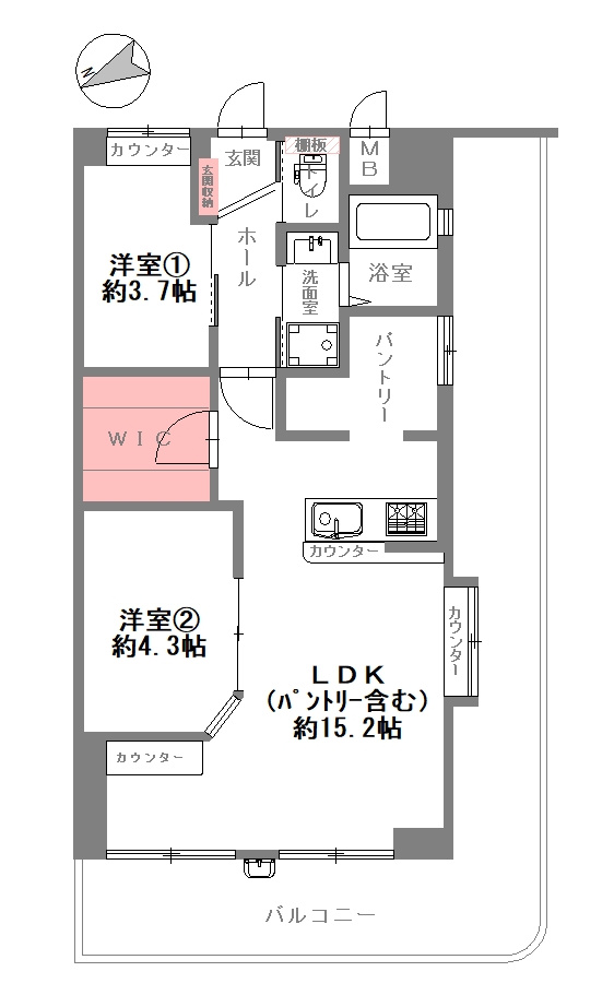 ふぁみーゆ寝屋川セントラルパーク A棟の間取り