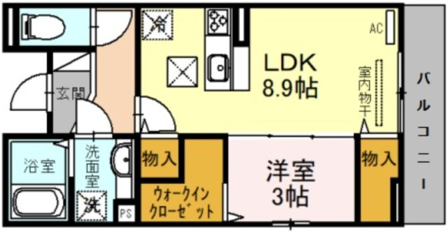 クレセント東住吉の間取り