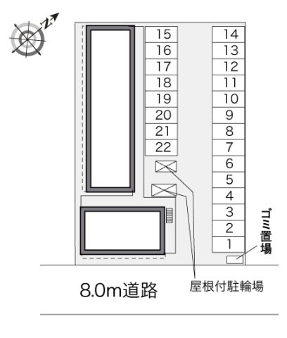 レオパレスメゾンドゥ　ベルヴュの区画図