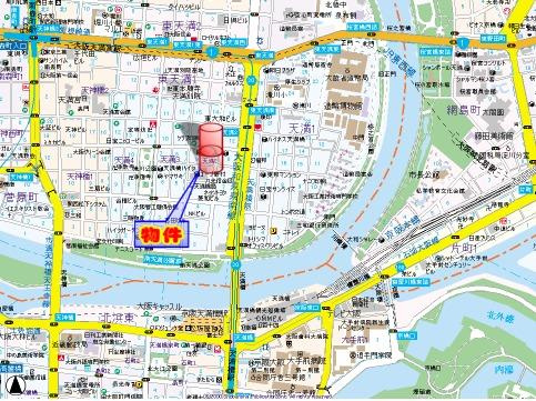 【地図】 | プレサンス天満橋アンジェ