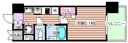 【間取り】 | プレサンス天満橋アンジェ