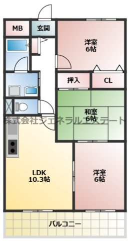 ラフィネ星田の間取り