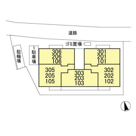 AXIS松戸の区画図