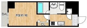 大阪市西区江戸堀１丁目の賃貸マンションの間取り