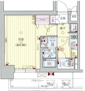 プレサンス大手前ピリオドの間取り