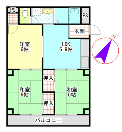 徳久マンションの間取り