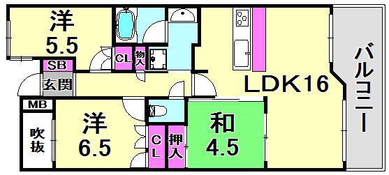 ライオンズ新神戸山の手レジデンスの間取り