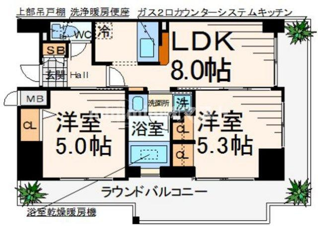 エステムプラザ難波ＷＥＳＴリバークロスの間取り