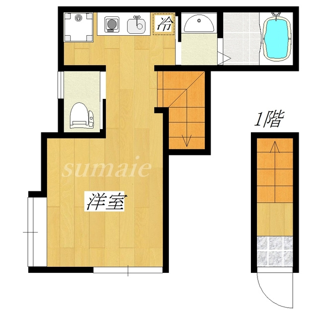 ランドフォレスト上十条の間取り|居室は6.8帖あります☆