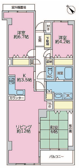 小滝台マンションの間取り