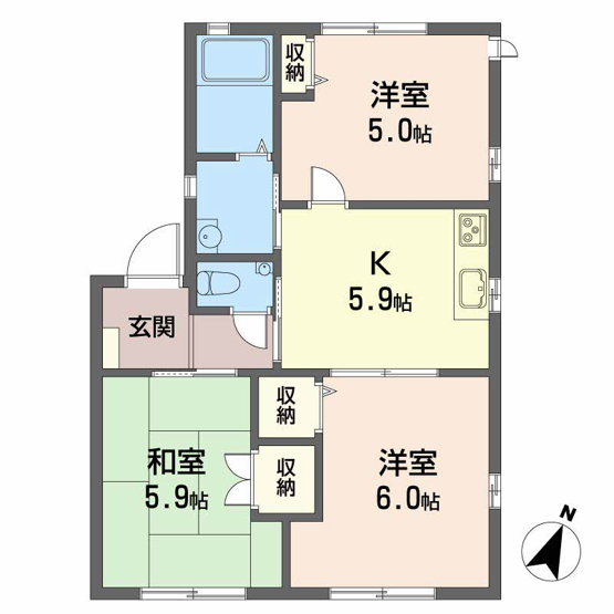 【間取り】 | フォレストコートＤ棟